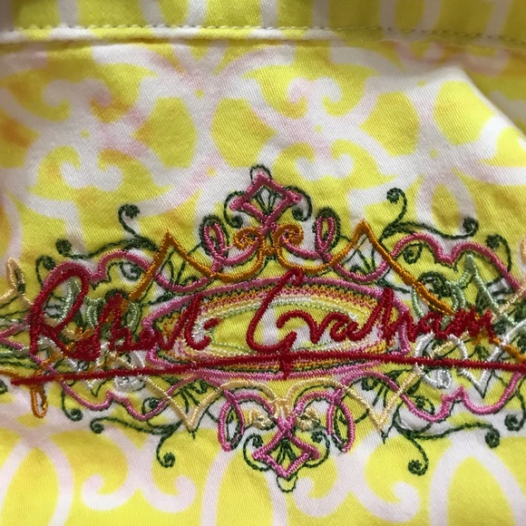 Robert Graham boho red and yellow button up - Picture 7 of 14